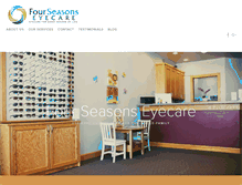 Tablet Screenshot of fourseasonseyecare.com